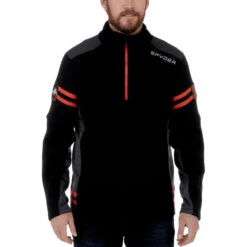 Spyder Wengen Half Zip Fleece 2023 -Ski Equipment Spyder Wengen Half Zip Fleece 22 23 BLAC 1