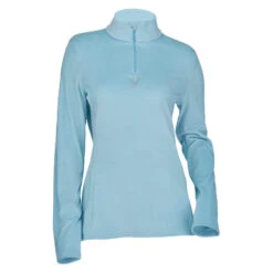 Spyder Shimmer Bug 1/4 Zip Womens Base Layer Top 21-22 -Ski Equipment Spyder Women s Shimmer Bug 1 4 Zip 21 22 FROST 1
